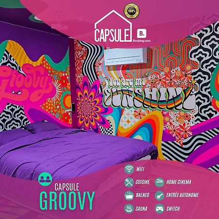 Capsule Groovy-Jacuzzi-Sauna-Billard-Netflix- Nintendo Switch & Jeux Mons Exterior foto